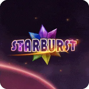 Bir sağlayıcıya ait Starburst slot oyununun kapak görseli